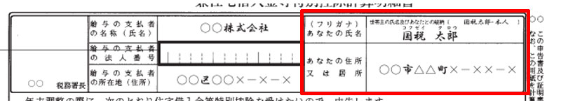 本人情報を記入します。